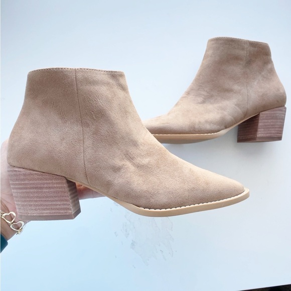 PAOLO Windy Snip Toe Western Ankle Bootie NEW In Mushroom - Picture 4 of 11